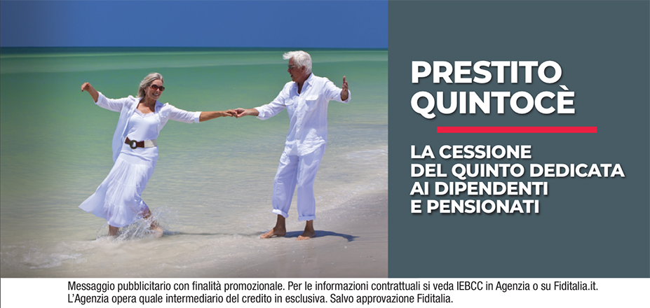 Agenzia A.G. Trade S.r.l. Fiditalia | Padova, Vicenza, Mestre | Cessione del Quinto Quintocè - Un consulente dedicato per i progetti di dipendenti e pensionati. Messaggio pubblicitario con finalità promozionale. Per le informazioni contrattuali si veda IEBCC in Agenzia o su Fiditalia. it. L’Agenzia opera quale intermediario del credito in esclusiva. Salvo approvazione Fiditalia.